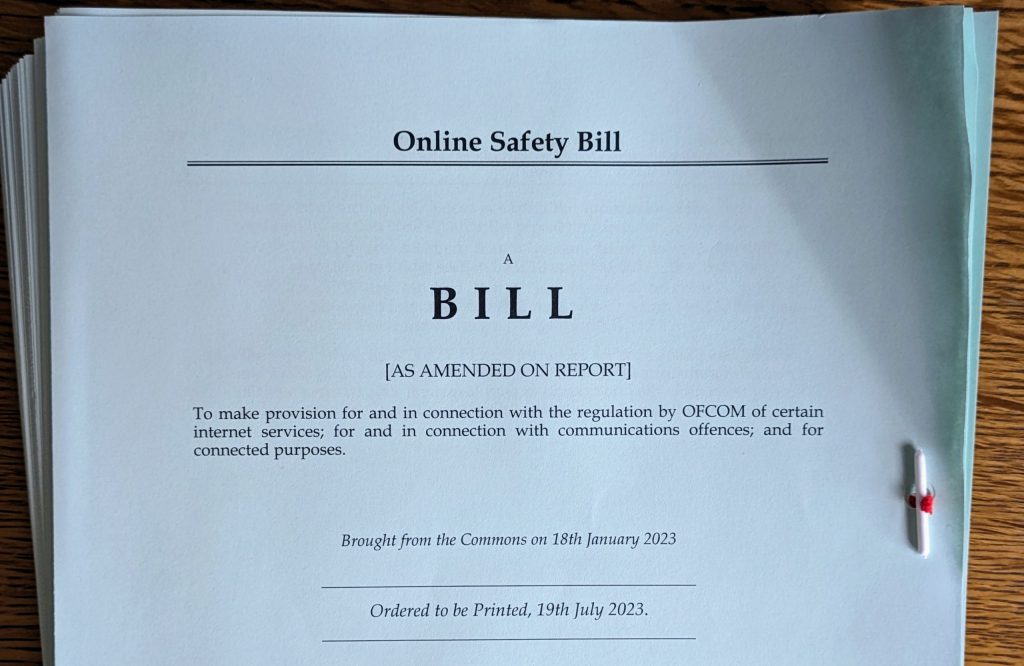 Cover of Online Safety Bill